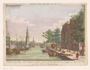 Imperial Franciscan Academy Prints: View of the Montelbaan tower in Amsterdam, 1755-1779. Creator: Balthasar Friedrich Leizelt