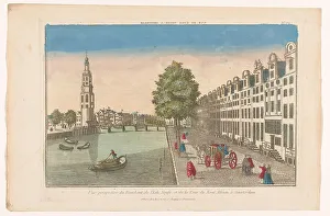 Basset Prints: View of Montelbaan tower and interior of Amsterdam, 1700-1799. Creator: Anon