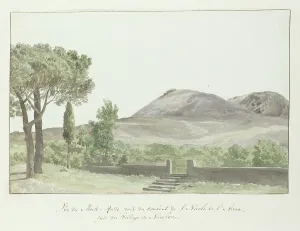 Volcanic Prints: View of the Monti Rossi at San Nicolo l'Arena monastery close to Nicolosi