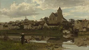 View at Montigny-sur-Loing, 1870. Artist: Maris, Jacob (1837-1899) View at Montigny-sur-Loing, 1870. Artist: Maris, Jacob (1837-1899)