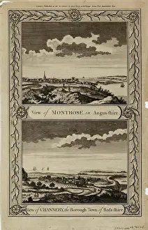 Townscape Prints: View of Montrose in Angus-shire and View of Channenry