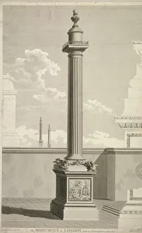 The Monument Prints: View of the Monument, City of London, 1791. Artist: William Lowry