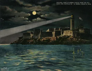 Shining Prints: View of Morro Castle from the sea, Havana, Cuba, c1920