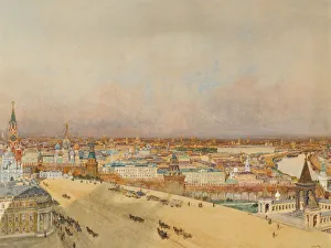 Panoramic View Prints: View of Moscow, 1898. Artist: Kopallik, Franz (1860-1931)
