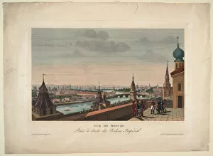 View of Moscow, taken from the balcony of the Imperial Palace, 1812. Artist: Courvoisier-Voisin, Henri (1757-1830)