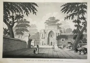 View of a Mosque at Chunar, pub. 1810 (engraving). Creator: James Moffat (1775 - 1815) View of a Mosque at Chunar, pub. 1810 (engraving). Creator: James Moffat (1775 - 1815)