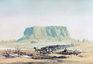 E Weidenbach Gallery: View of Mount Barkal, Sudan, 1842-1845. Artist: E Weidenbach