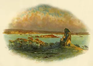 Cornish Prints: View of Mount Edgcumbe, Cornwall, looking across Plymouth Sound, c1890. Creator: Unknown