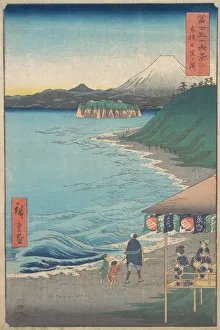 View of Mount Fuji from Seven-ri Beach, Province of Sagami (So... dated 4th month, Horse year 1858. Creator: Ando Hiroshige)