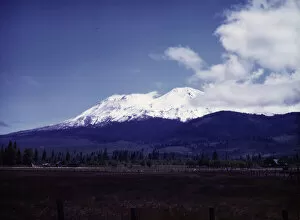 Mountain Range Collection: View of Mount Shasta, Calif. 1942. Creator: Russell Lee