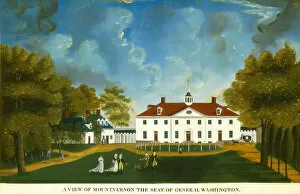 Stately Home Collection: A View of Mount Vernon, 1792 or after. Creator: Unknown