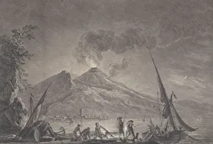 Noel Prints: View of Mount Vesuvius as it was in 1757, 1762. Creator: Noel Le Mire