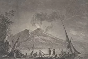 Campania Gallery: View of Mount Vesuvius as it was in 1757, 1762. Creator: Noel Le Mire