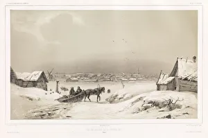 1842 Prints: View of Mozhaysk on January 31, 1840, 1842. Creator: Adam, Jean-Victor Vincent (1801-1867)