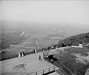 Massachusetts United States Prints: View from Mt. Tom, Holyoke, Mass. c1908. Creator: Unknown