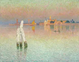 Laguna Veneta Prints: View of Murano, sunset glow, 1906. Creator: Claus, Emile (1849-1924)