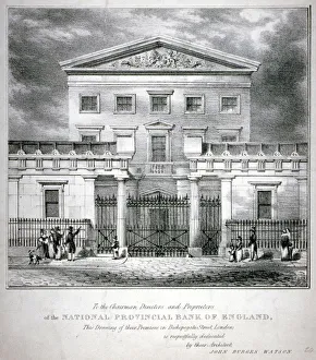 View of the National Provincial Bank at no 112 Bishopsgate Street, City of London, c1840