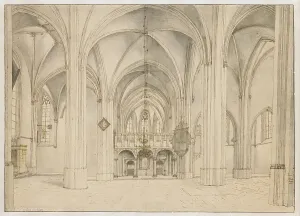 Fan Vault Prints: View of the Nave and Choir of the Sint-Cunerakerk