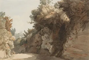 Towne Francis Prints: A View Near the Arco Scuro, Looking Towards the Villa Medici, Rome, 1785