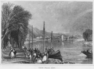 Continental Tourist Prints: View near Huy, 1850. Artist: Shury & Son