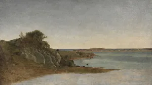 John Frederick Kensett Prints: View near Newport, 1860s. Creator: John Frederick Kensett (American, 1816-1872)