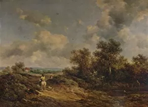 Catalogue Of Pictures Collection: View Near Sevenoaks, Kent, with man on white horse, 19th century, (1935). Artist: Richard Hilder