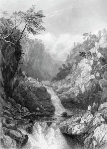 Yamuna Prints: View near the Source of the Jumna, 1845. Creator: Unknown