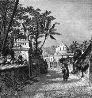 Rooftop Gallery: View near Trichinopoly - The Mosque of Nuthur, c1891. Creator: James Grant