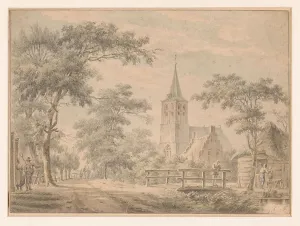 Wooden Bridge Prints: View of Nederlangbroek, 1787. Creator: Unknown