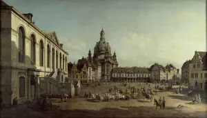 View of the Neumarkt in Dresden from the Judenhofe, 1749. Artist: Bellotto, Bernardo (1720-1780) View of the Neumarkt in Dresden from the Judenhofe, 1749. Artist: Bellotto, Bernardo (1720-1780)