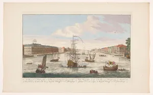 Galleon Prints: View of the Neva River in Saint Petersburg seen from the west side
