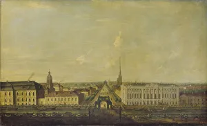 Stroganov Prints: View of the Nevsky Prospekt from the Police Bridge with the Stroganov Palace