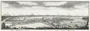 Chirikov Collection: View of Nevyansk factories, ca 1735. Artist: Lursenius, Johann Wilhelm (1704-1771)