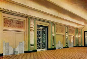 Architect Prints: A view of the new ballroom at Claridges Hotel as designed by Oswald P. Milne, 1933