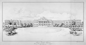 Mental Health Prints: View of the new Bethlem Hospital, Southwark, London, c1825