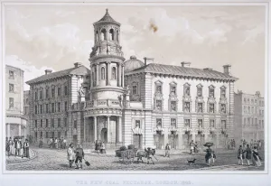 Coal Exchange Prints: View of the New Coal Exchange in Lower Thames Street, City of London, 1849
