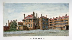 View of New Inn on Wych Street, Westminster, London, c1800. Artist: Valentine Davis