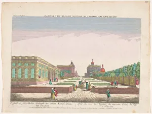 Imperial Franciscan Academy Prints: View of the New Palace in Potsdam seen from the garden
