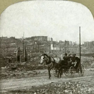 Devastation Gallery: View of Nobb Hill. The millionaire residence district, 1906. Creator: Unknown