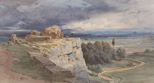View of Norba from the North, towards San Felice Circeo, 1856