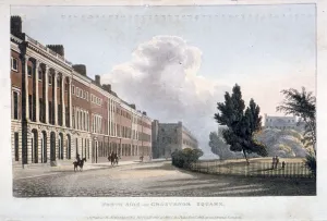 Mayfair Prints: View of the north side of Grosvenor Square, Westminster, London, 1813