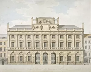 Chambers Gallery: View of the north front of Somerset House in the Strand, Westminster, London, 1798