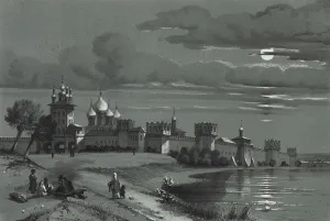 Durand Prints: View of the Novodevichy Convent in Moscow, 1848