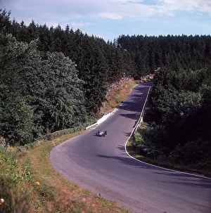Bend Prints: A view of part of the Nurburgring race track, German Grand Prix, Germany, 1963