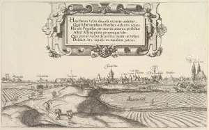 The Metropolitan Museum Gallery: View of Nuremberg, to the east, left plate, 1552. Creator: Hans Sebald Lautensack