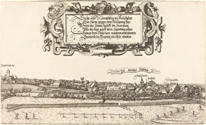 Nurnberg Germany Prints: View of Nuremberg from the East [right section], 1552. Creator: Hans Sebald Lautensack