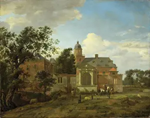 Farm Animal Prints: View of Nyenrode Castle, 1660. Creator: Jan van der Heyden