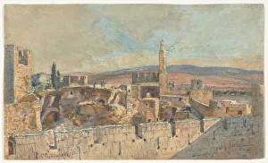 View of the Old City of Jerusalem, 2nd half 1800s. Creator: John Fullylove (British, 1845-1908)