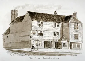 Matthews Prints: View of the Old Fox Inn, Islington, London, 1820. Artist: CH Matthews