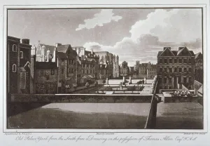 John Thomas Prints: View of Old Palace Yard from the south, Westminster, London, c1750